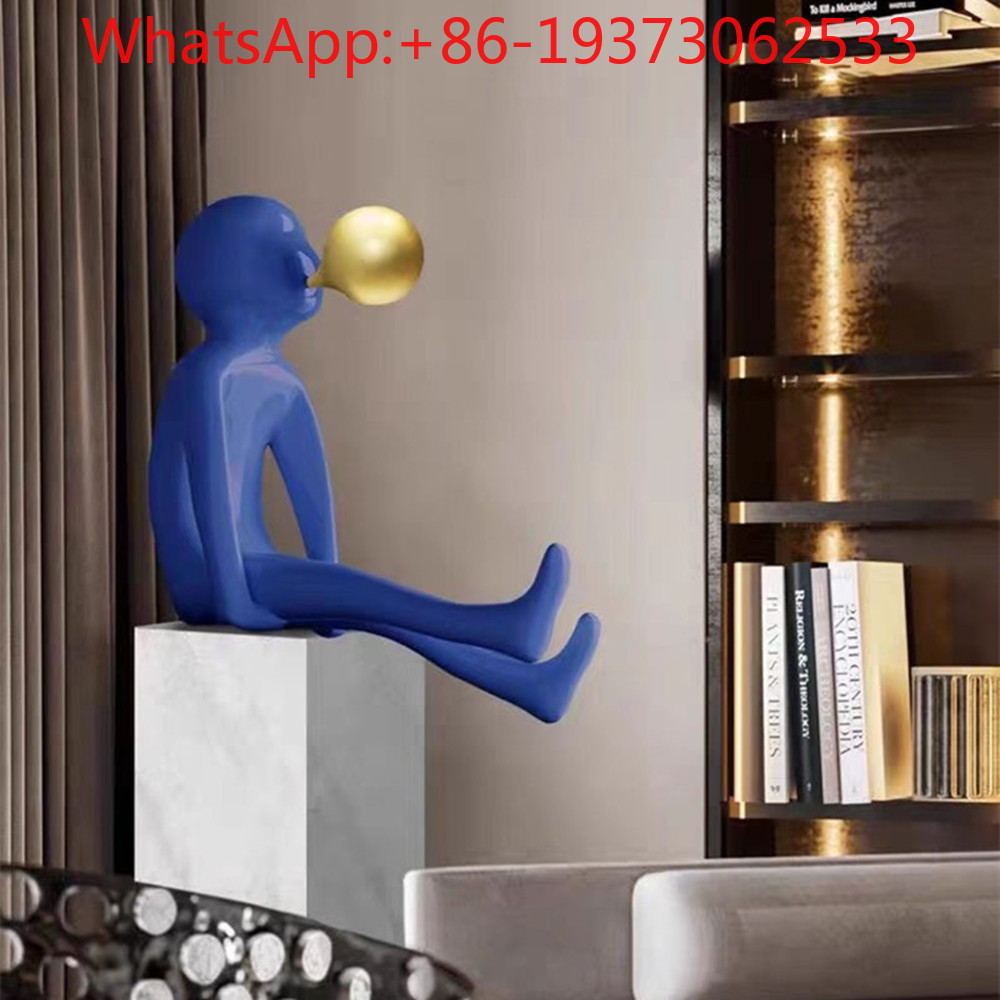 Decor Lighting & Decor Fires Photos - ประติมากรรมการ์ตูนเป่าฟองสบู่สำหรับตกแต่งทางเข้า โรงแรม สไตล์หรูหราเบาๆ งานศิลปะติดตั้งตกแต่ง