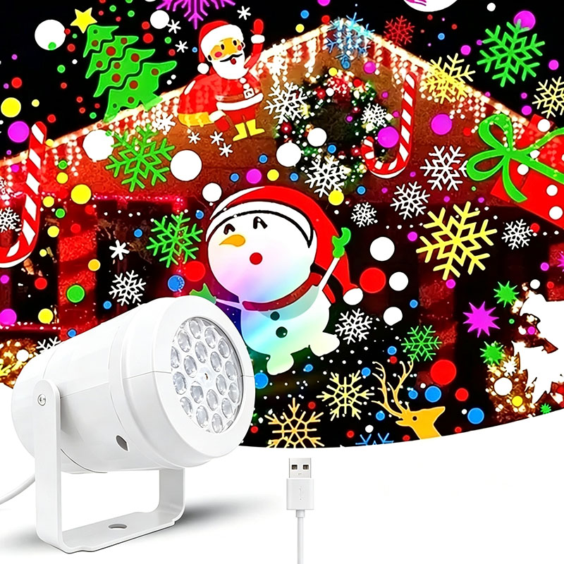 Lighting World Decor - โคมไฟโปรเจคเตอร์โลกใต้ทะเลหลากสีสันสำหรับคริสต์มาส, ไฟ LED หมุนเต้นรำสำหรับเด็ก ตกแต่งห้องนอนและห้องนั่งเล่น