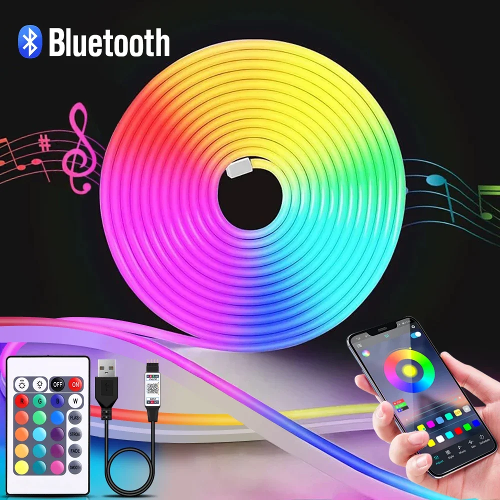 Home Lighting And Decor - ไฟนีออน LED RGB ขนาด 1-5 เมตร