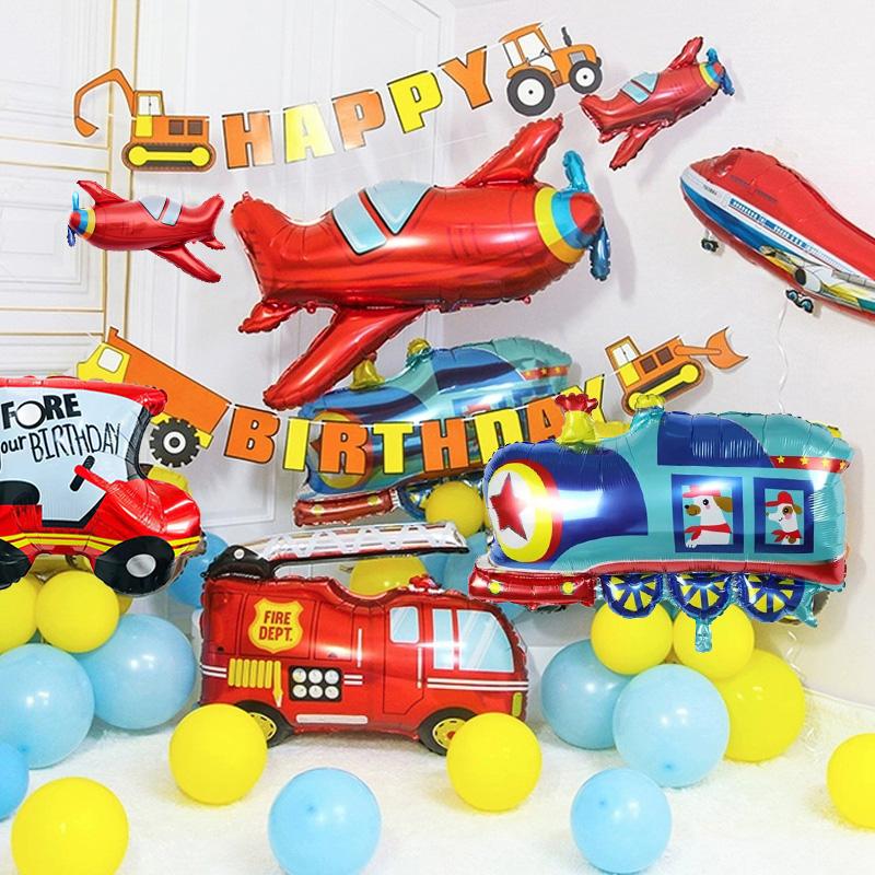 เครื่องบินรถฟอยล์บอลลูนฮีเลียม - Lighting Mcqueen Birthday Decor บทวิจารณ์และราคา