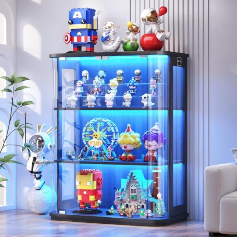 ตู้โชว์ทรงโค้ง 3 ชั้น พร้อมไฟแ - Lighting & Home Decor Studio Photos บทวิจารณ์และราคา