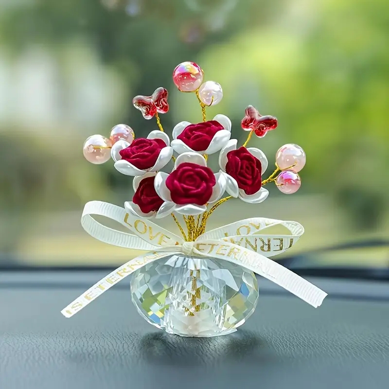 1PC แก้วคริสตัล Rose Dashboard - Lighting Mcqueen Bedroom Decor บทวิจารณ์และราคา