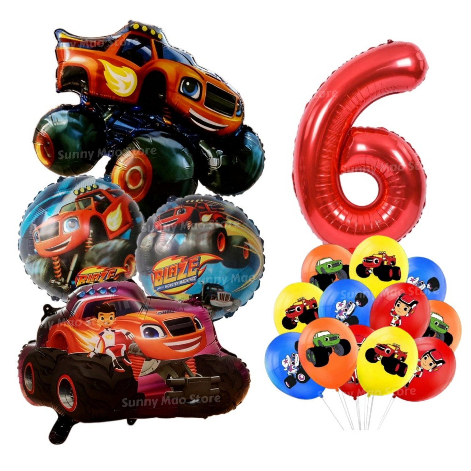 ชุดตกแต่งงานวันเกิดธีมรถแข่ง B - Lighting Mcqueen Birthday Decor บทวิจารณ์และราคา
