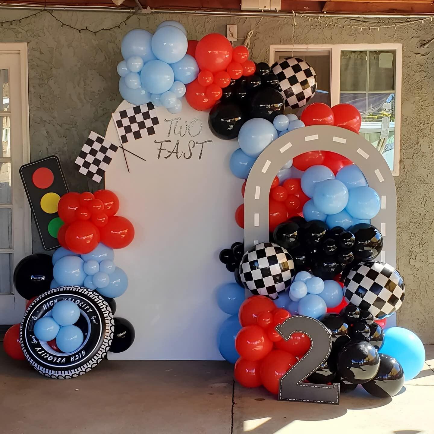 ชุดลูกโป่งสำหรับงานวันเกิดและง - Lighting Mcqueen Birthday Decor บทวิจารณ์และราคา
