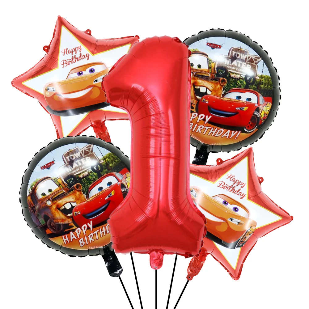 ชุดลูกโป่งฟอยล์รูปดาวห้าแฉกสีแ - Lighting Mcqueen Birthday Decor บทวิจารณ์และราคา