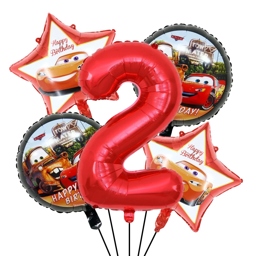ชุดลูกโป่งฟอยล์รูปดาวห้าแฉกสีแ - Lighting Mcqueen Birthday Decor บทวิจารณ์และราคา