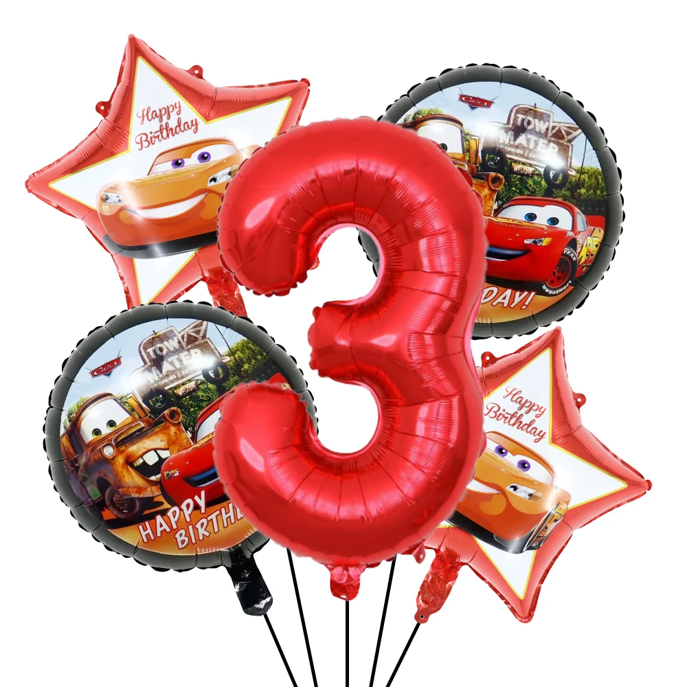 ชุดลูกโป่งฟอยล์รูปดาวห้าแฉกสีแ - Lighting Mcqueen Birthday Decor บทวิจารณ์และราคา