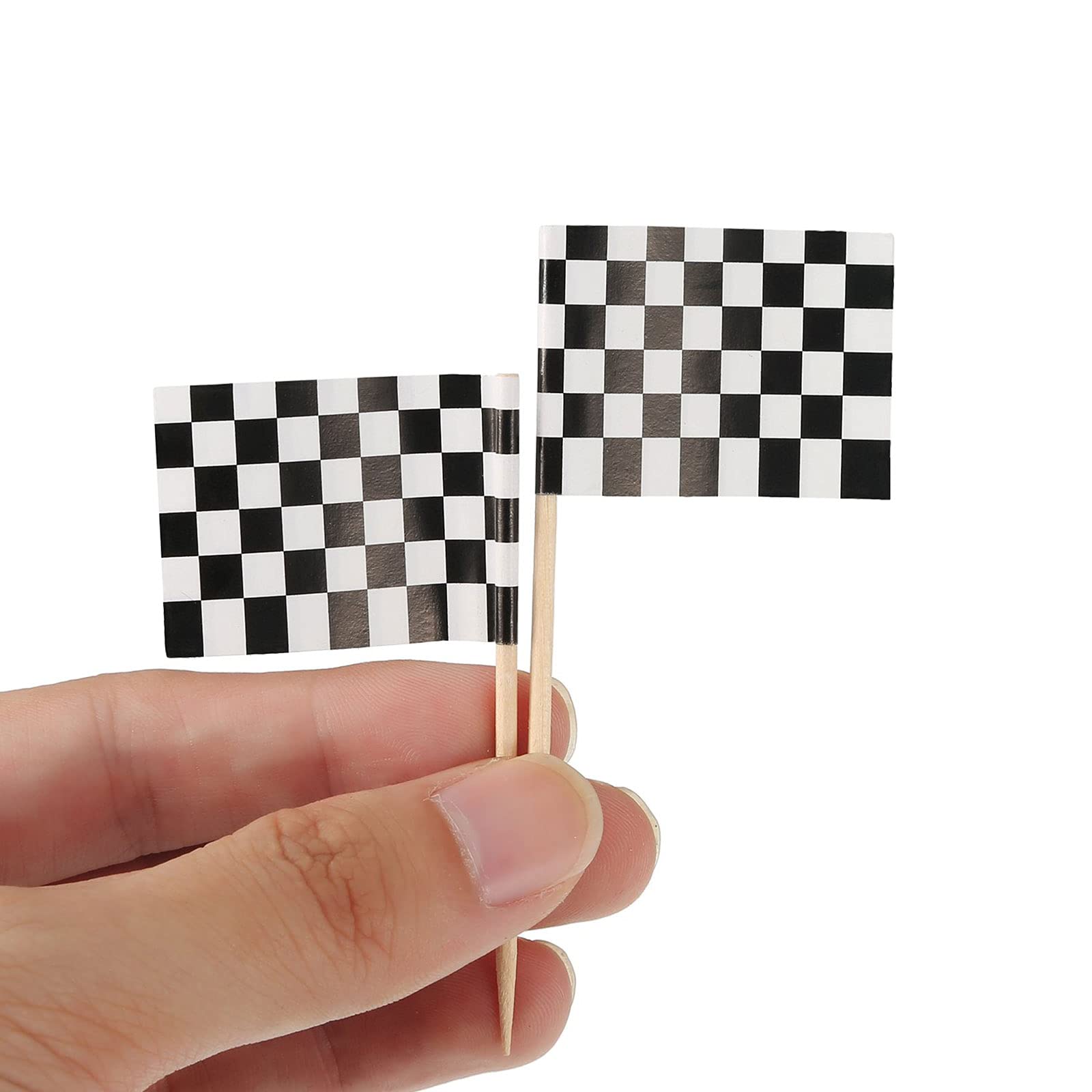 24 ชิ้น Checkered Racing Flag  - Lighting Mcqueen Birthday Decor บทวิจารณ์และราคา