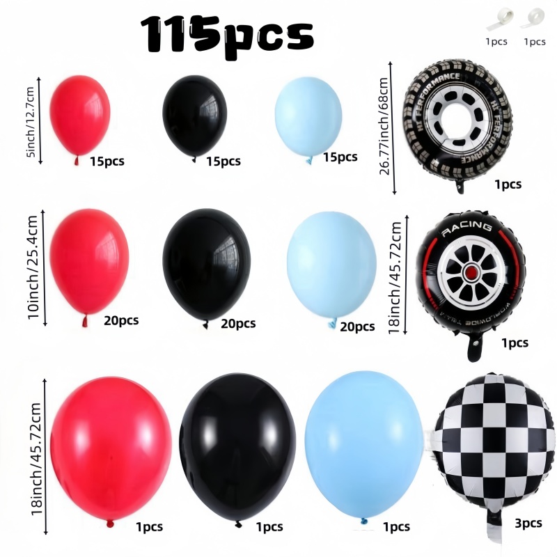 ชุดลูกโป่งธีมการแข่งรถ 115 ชิ้ - Lighting Mcqueen Birthday Decor บทวิจารณ์และราคา