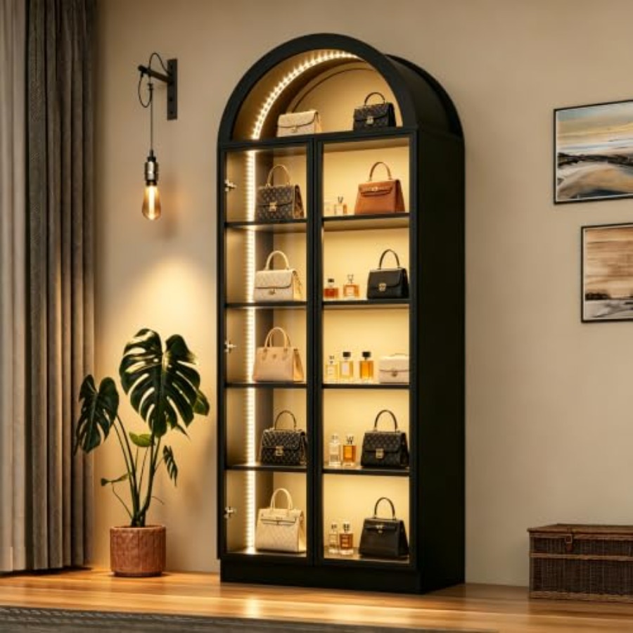 ตู้โชว์ทรงโค้งสำหรับห้องนั่งเล - Lighting & Home Decor Studio Photos บทวิจารณ์และราคา