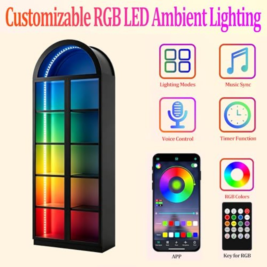 ตู้โชว์ทรงโค้งสำหรับห้องนั่งเล - Lighting & Home Decor Studio Photos บทวิจารณ์และราคา